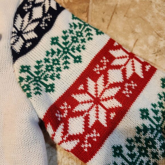 Ugly Christmas Sweater Women’s Medium #Blessed Santa Tinsel Ornaments Holiday - Picture 3 of 5